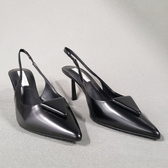 Tony Bianco Bertie Slingback Pumps in Black Hi‎ Shine Size 6 TONR-WZ654 - Picture 1 of 12